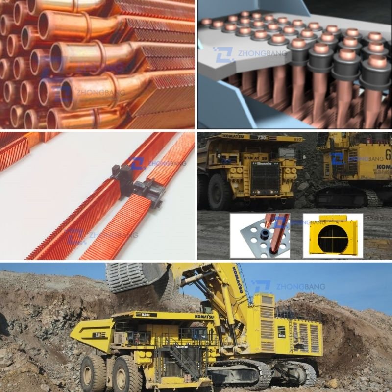 Mining Radiators Removable Fin Tubing for Cat/Komatsu - Mining Detachable Copper Fin Tube - 1