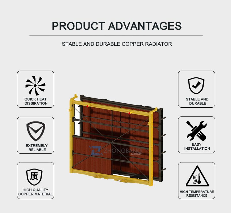 Full Copper Tube Radiator for Mining Heavy Trucks - Mining Detachable Copper Fin Tube - 1