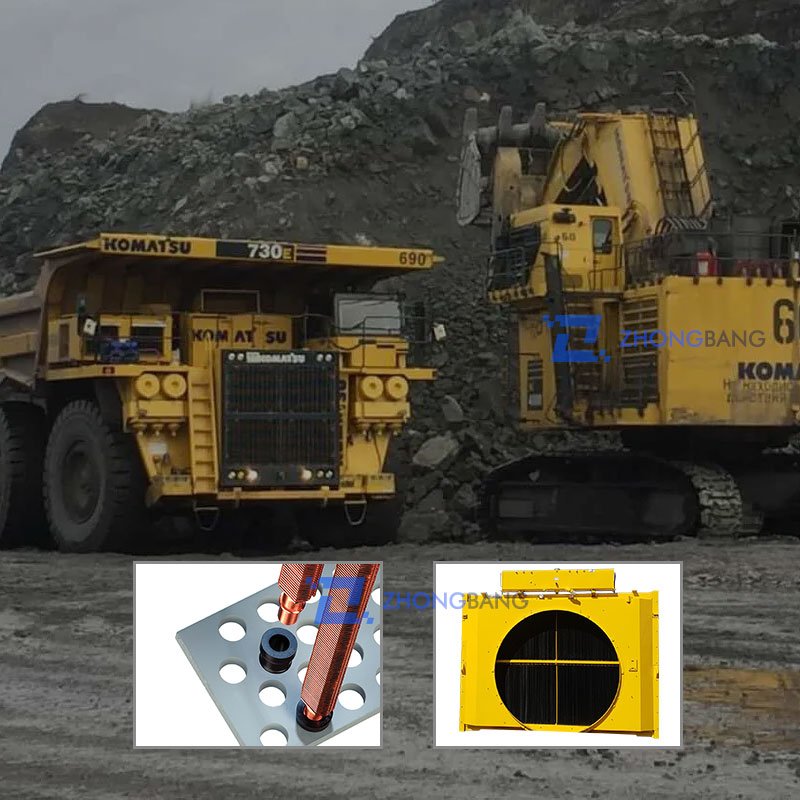 Key maintenance points for Komatsu mining trucks finned copper tubes radiators